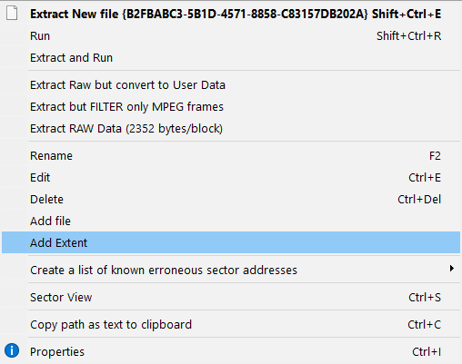 Add, Edit, Delete extents
